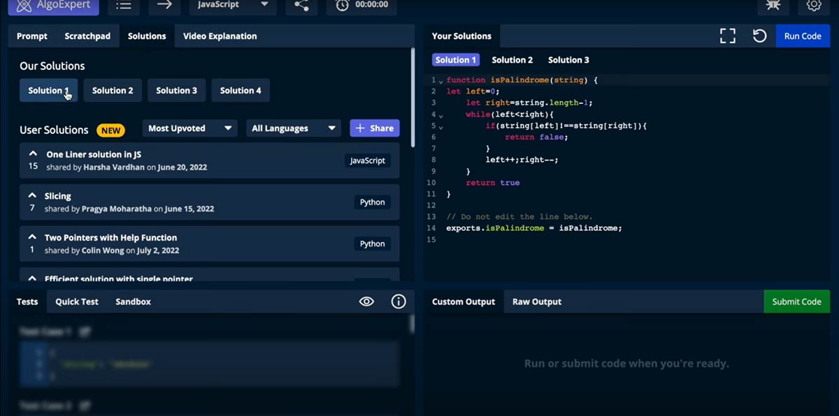 AlgoExpert coding editor AlgoExpert coding editor.