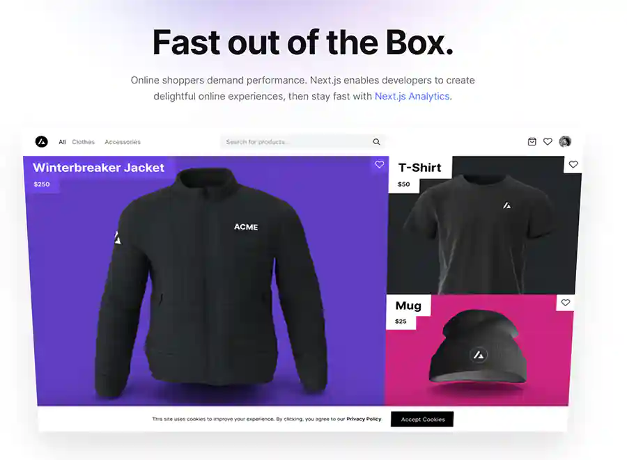 Headless Next.js example website screenshot.