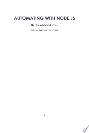 8. Automating with Node.js 8. Automating with Node.js Book Cover