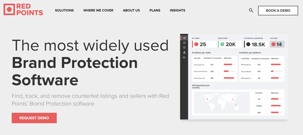 Screenshot of Red Points website.
