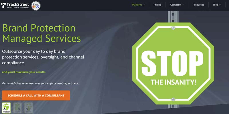 Screenshot of TrackStreet.