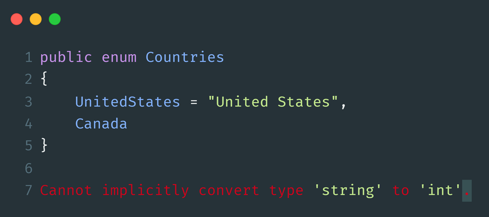 Trying to use string enum in C#