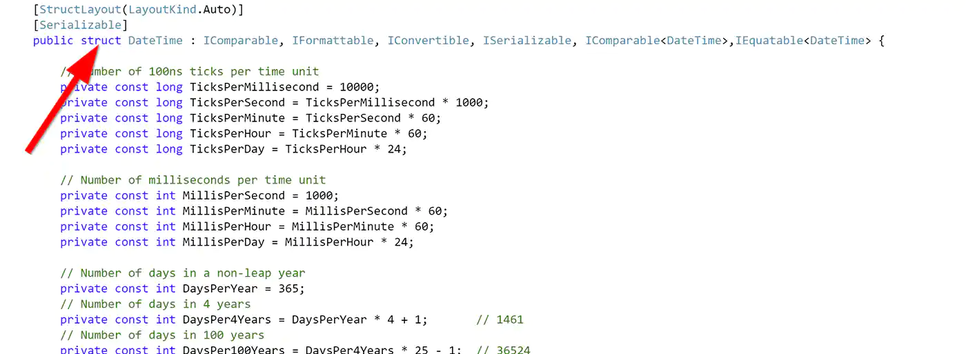 DateTime struct source code DateTime struct source code