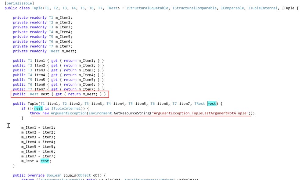 The source code for System.Tuple class.
