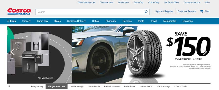Costco.com Costco website screenshot