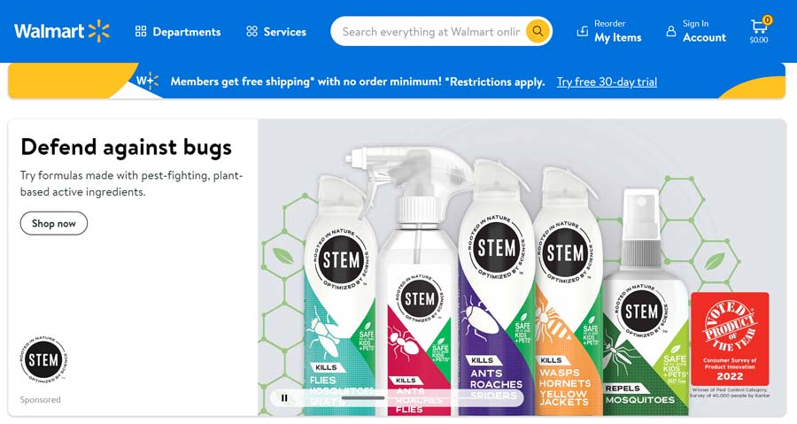 Walmart Walmart website screenshot