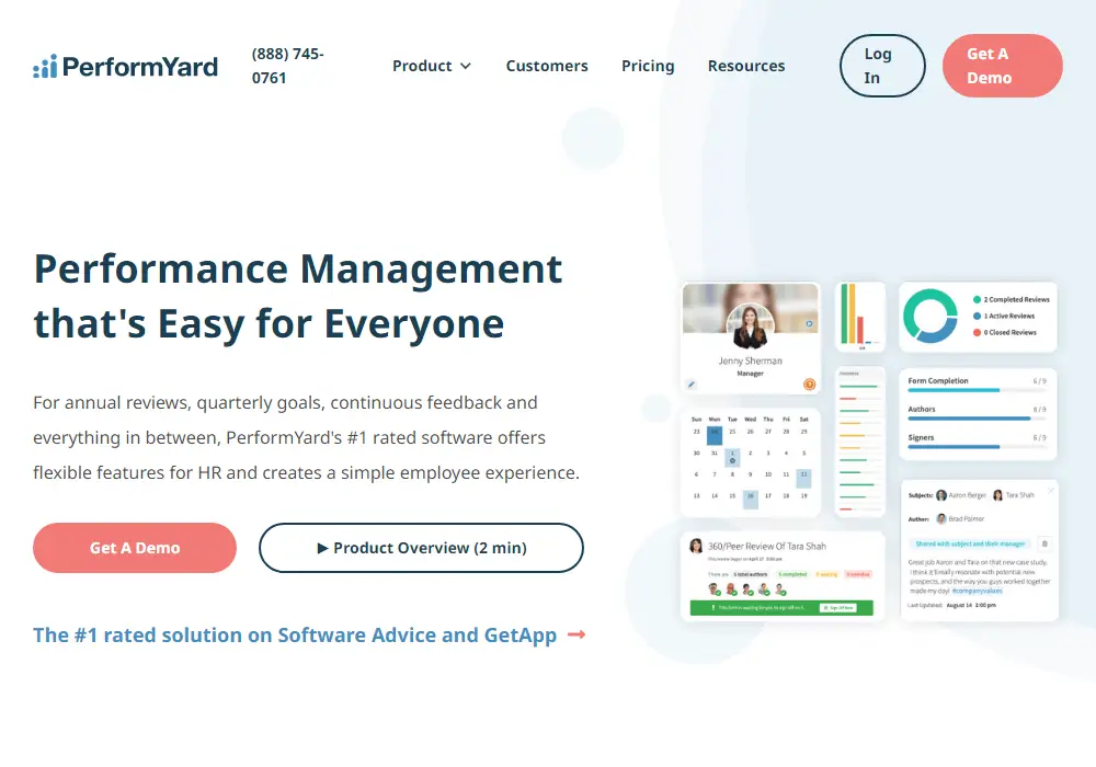 PerformYard Employee Goal Setting Software PerformYard Employee Goal Setting Software Screenshot.
