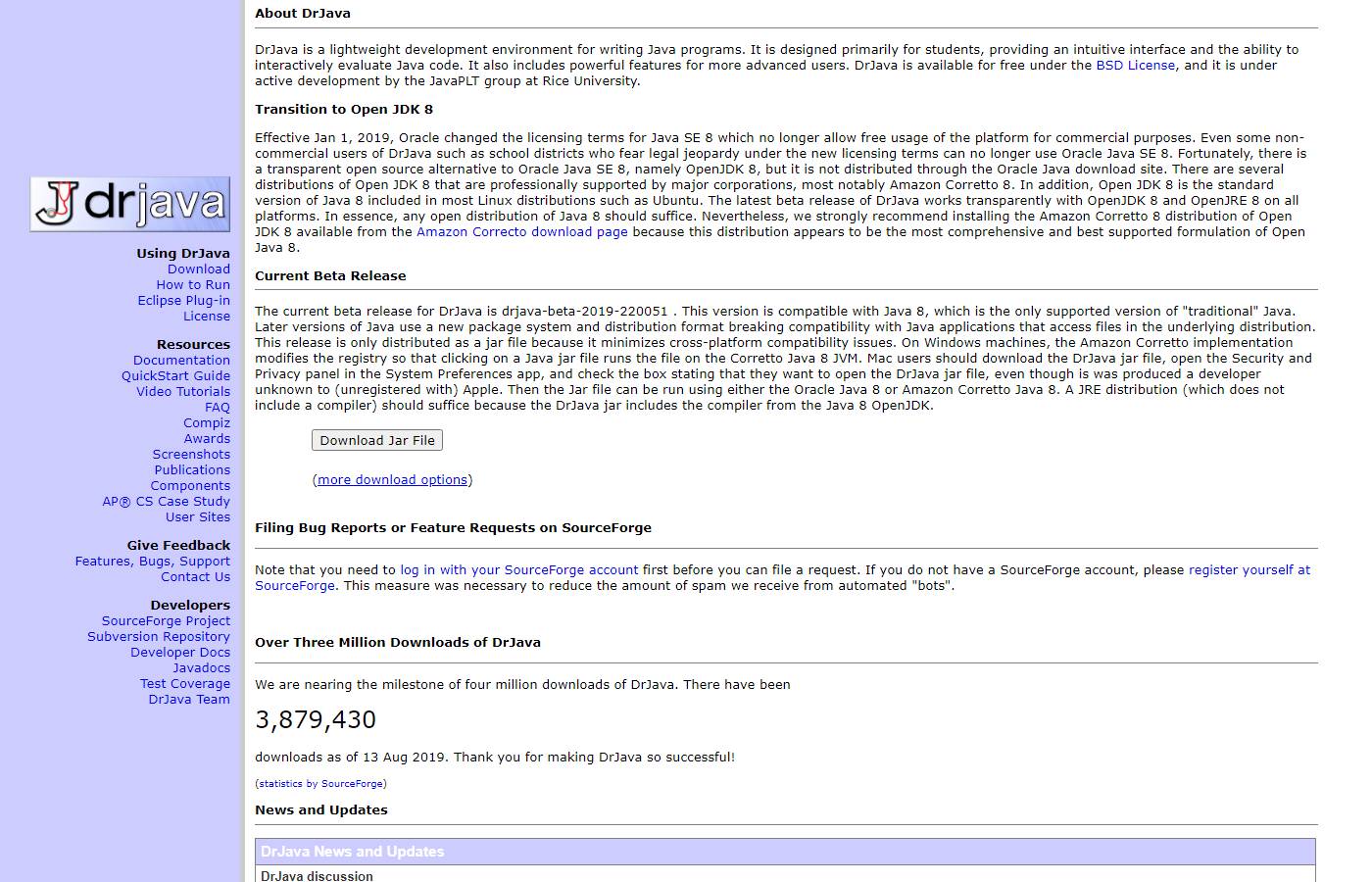 DrJava Screenshot of DrJava.