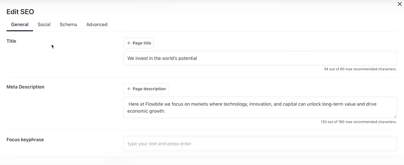 Suncel CMS SEO Features Suncel CMS SEO Features