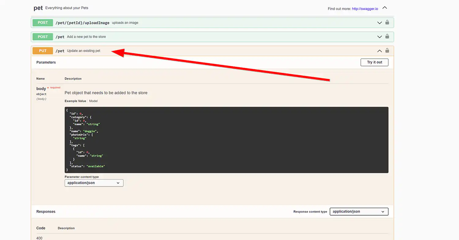 An example of PUT usage.