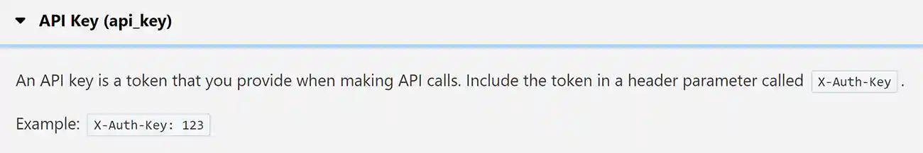 Example from Cloudflare Docs of using API keys in the request header Example from Cloudflare Docs of using API keys in the request header
