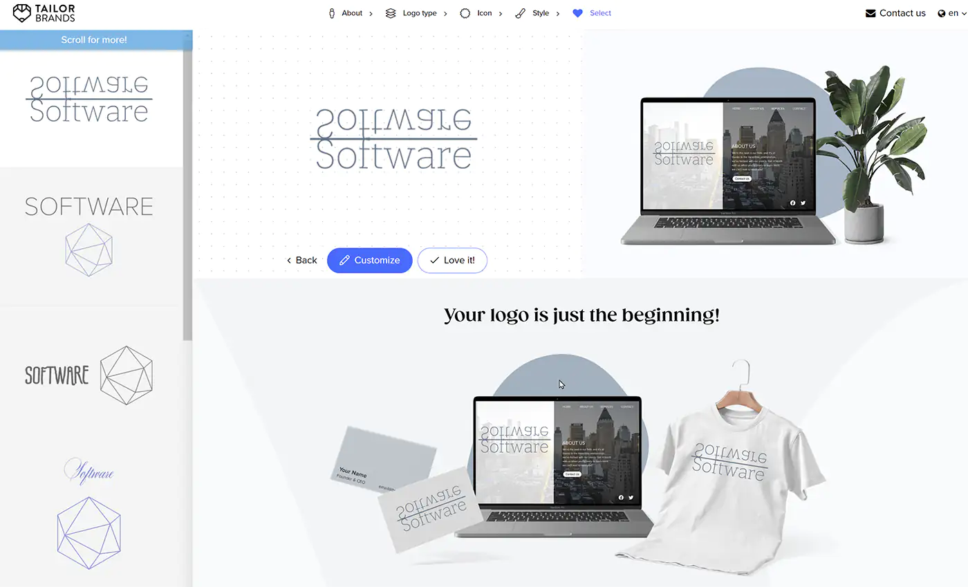 Tailor Brands AI Logo Maker Example Tailor Brands AI Logo Maker Example