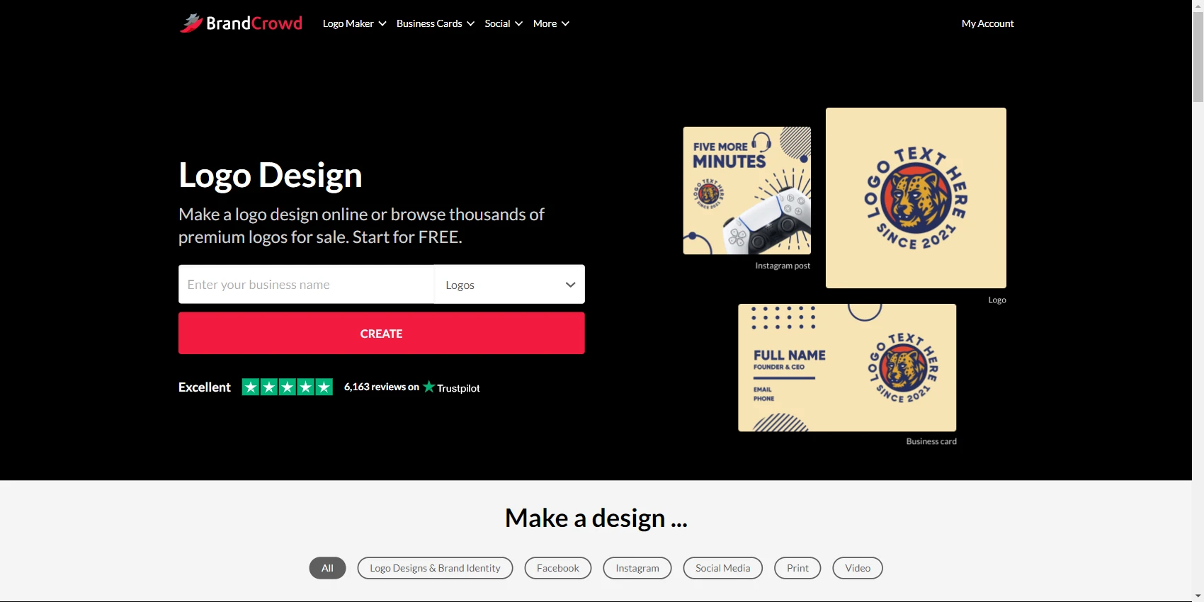 BrandCrowd BrandCrowd Website