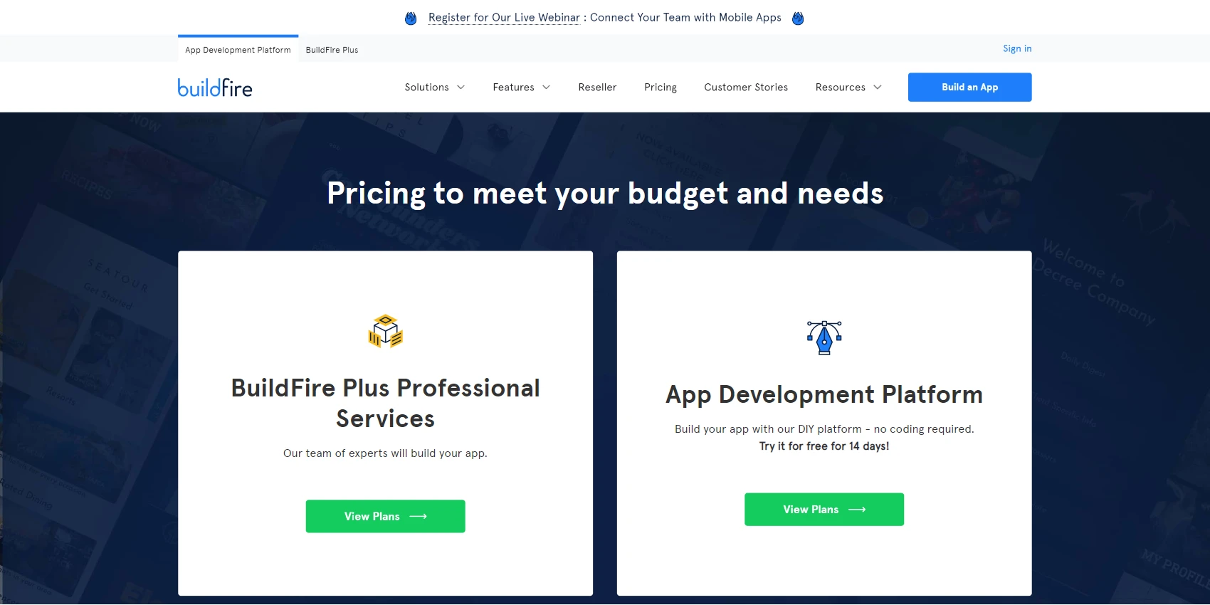 BuildFire Pricing BuildFire Pricing