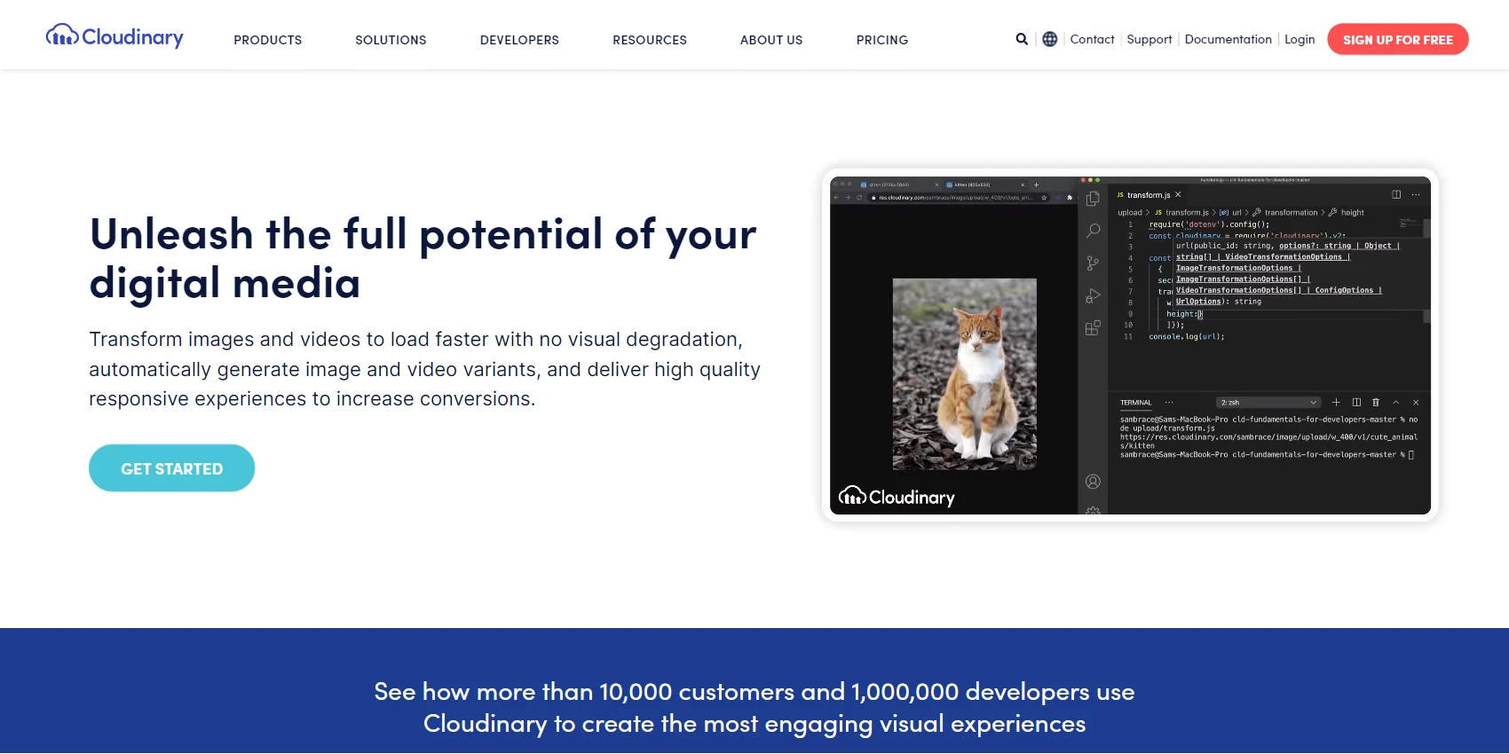 Cloudinary Cloudinary Website
