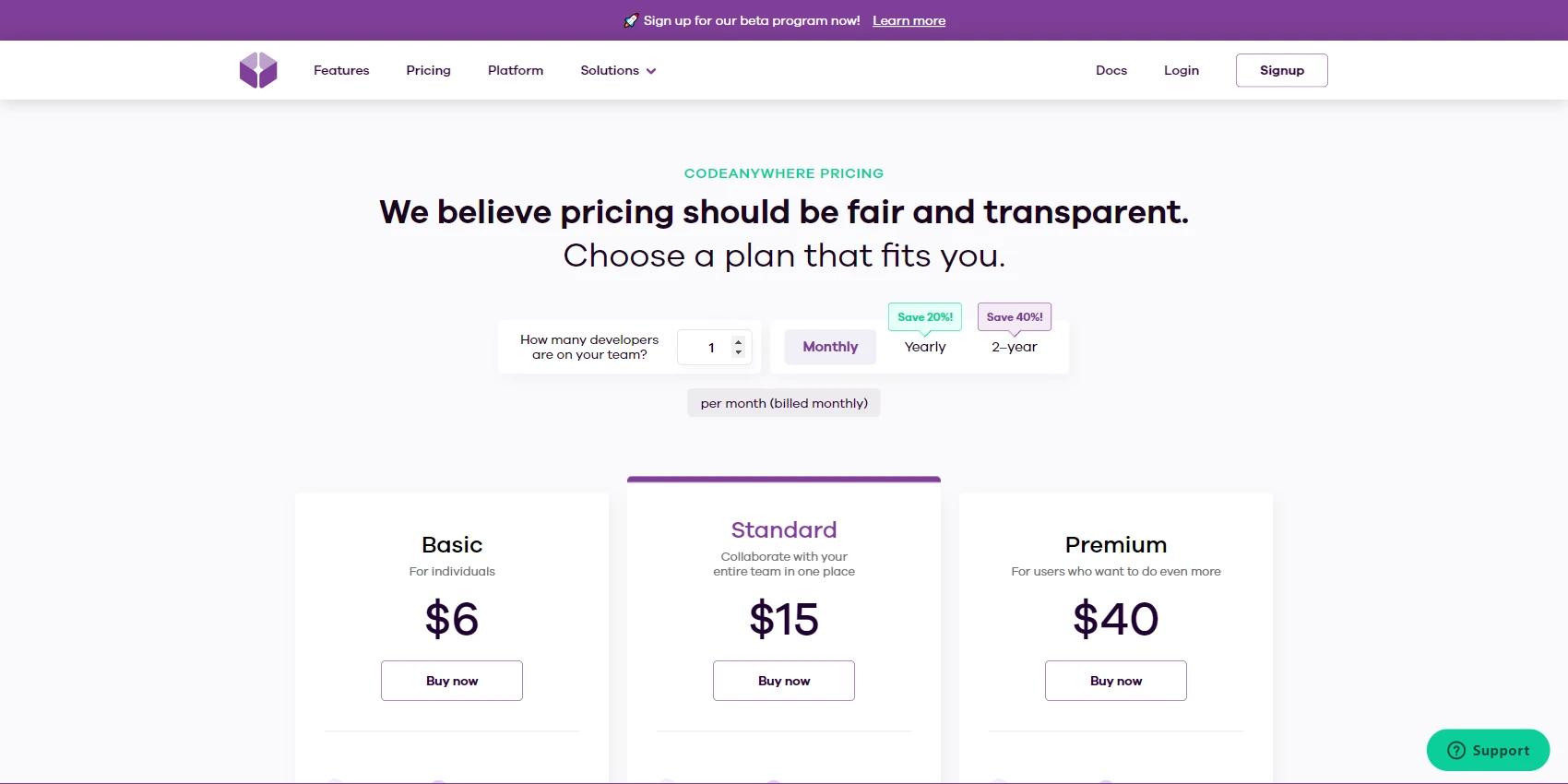 Codeanywhere Pricing Codeanywhere Pricing