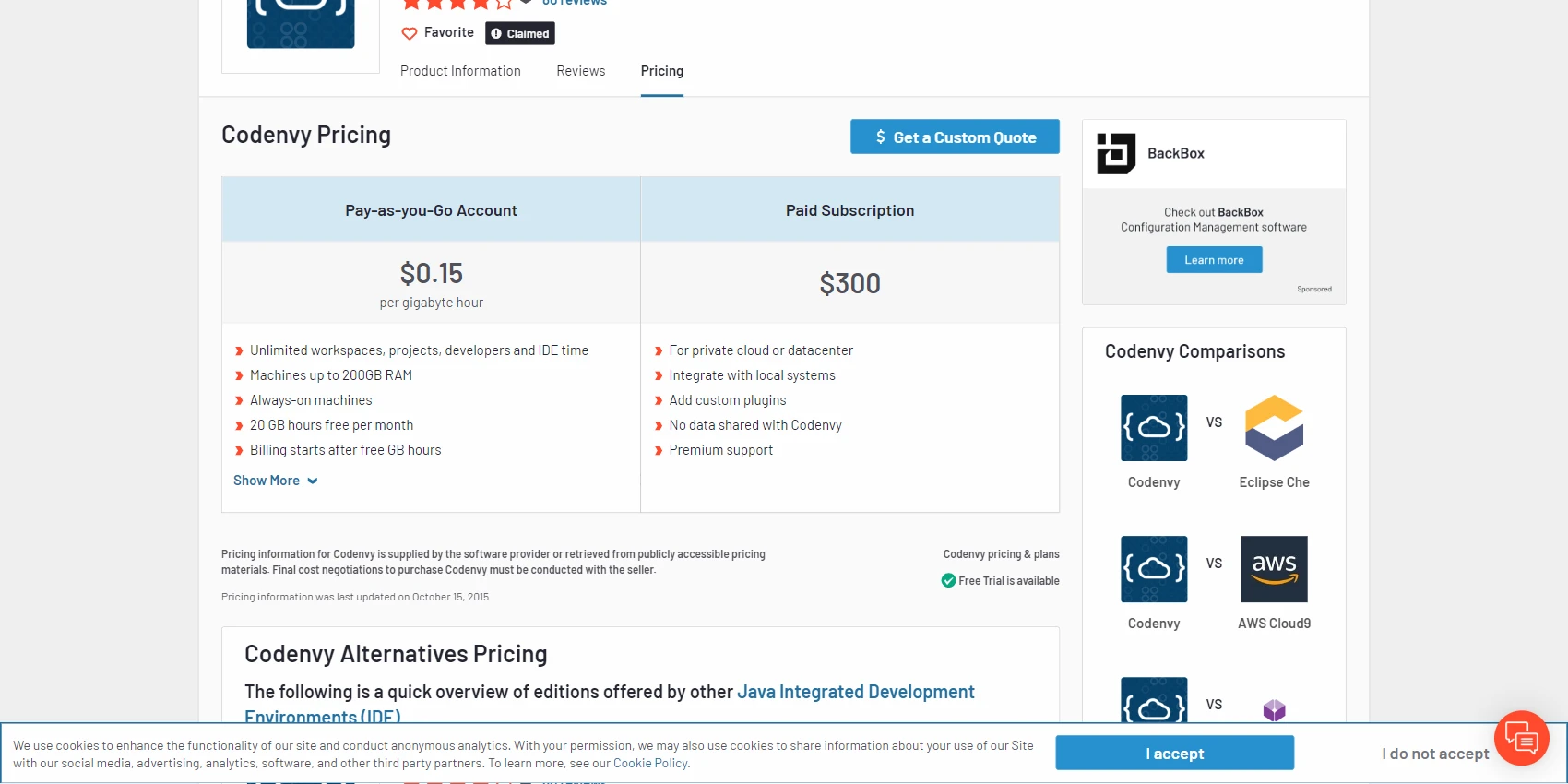 Codenvy Pricing Codenvy Pricing