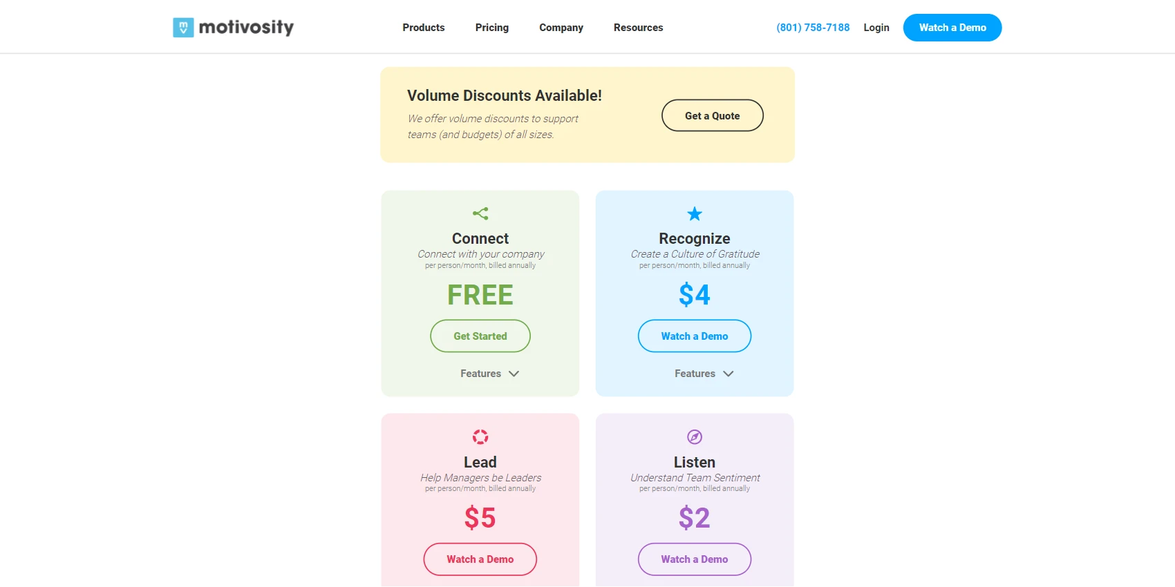 Motivosity Pricing Motivosity Pricing