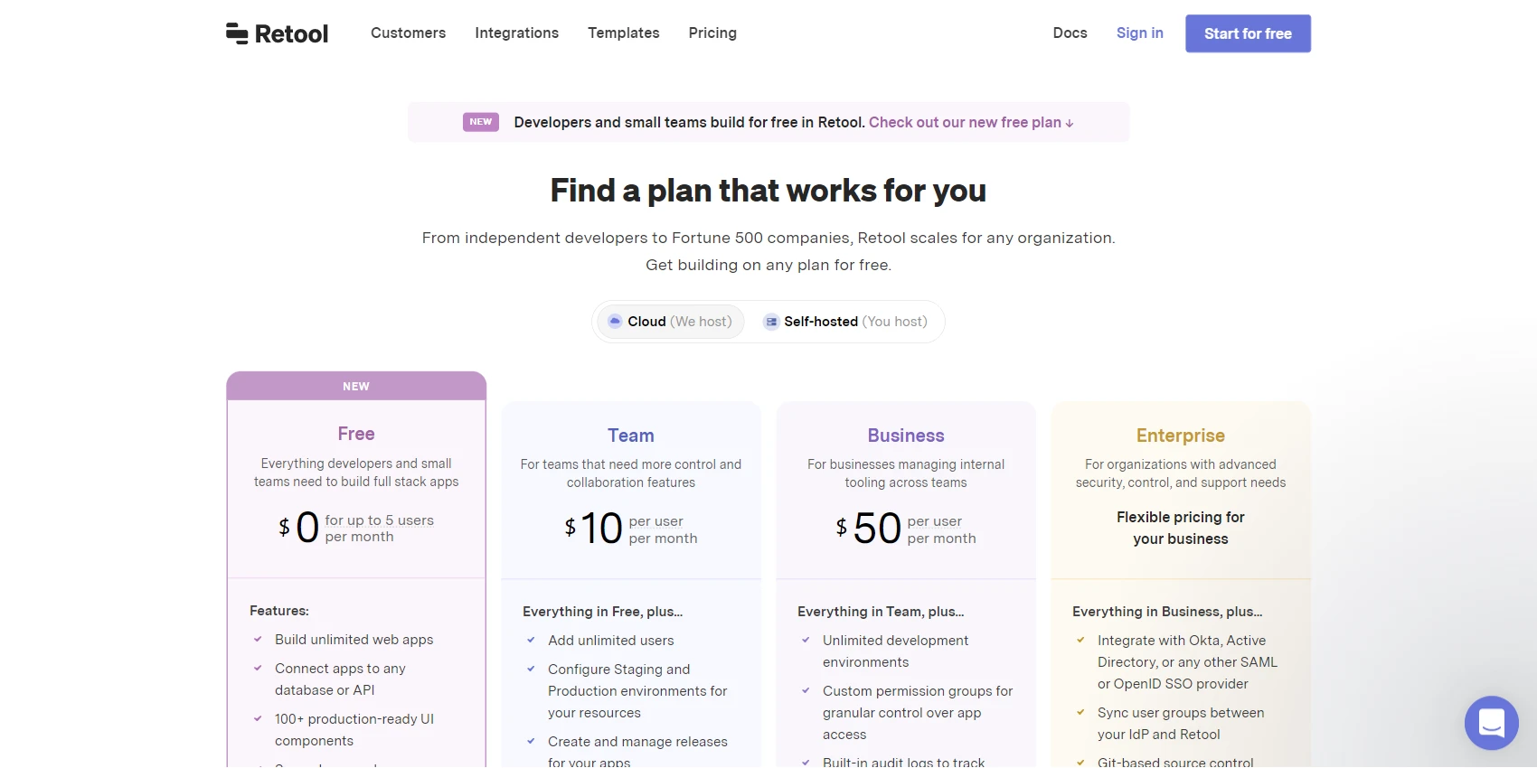 Retool Pricing Retool Pricing