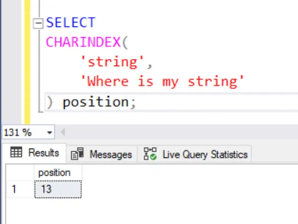 SQL Query to check substring position index in SQL Server SQL Query to check substring position index in SQL Server