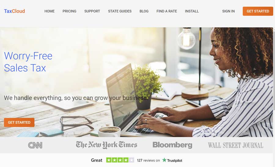 TaxCloud TaxCloud software website screenshot